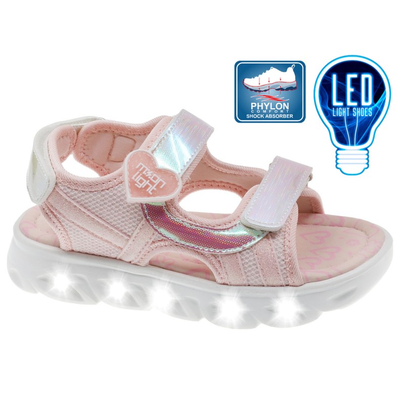 Sandalia Con Luces Ninas - Moonlight & Playled