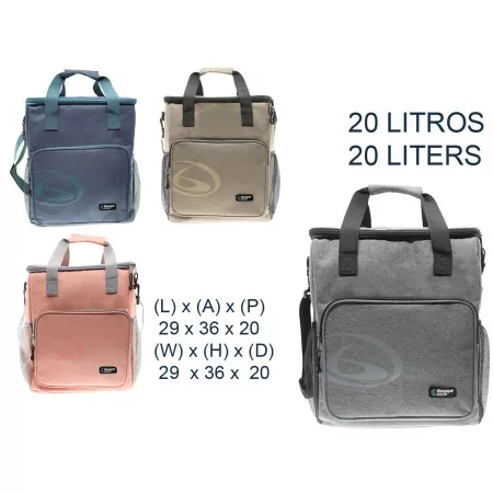 Sac Thermique - 20 L- Gris Moh  Designed By Beppi
